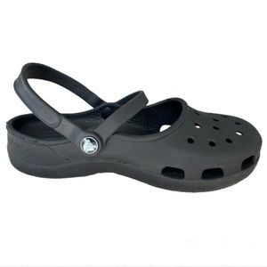 Crocs Karin Clog Mary Jane Flats Slip-on
Sandals Black Sz 9